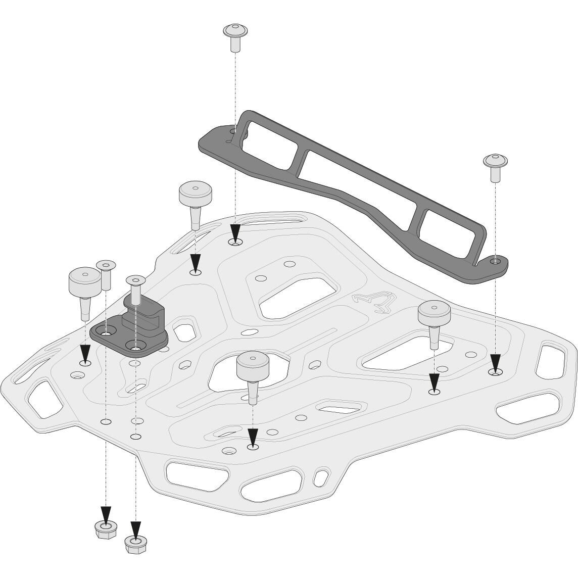 SW-MOTECH QUICK-LOCK Adventure-Rack Adapterkit für Shad SH26-SH46 von SW-MOTECH