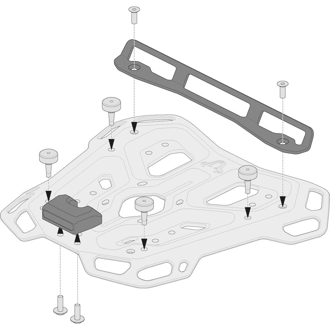 SW-MOTECH QUICK-LOCK Adventure-Rack Adapterkit für Shad SH48-SH58 von SW-MOTECH