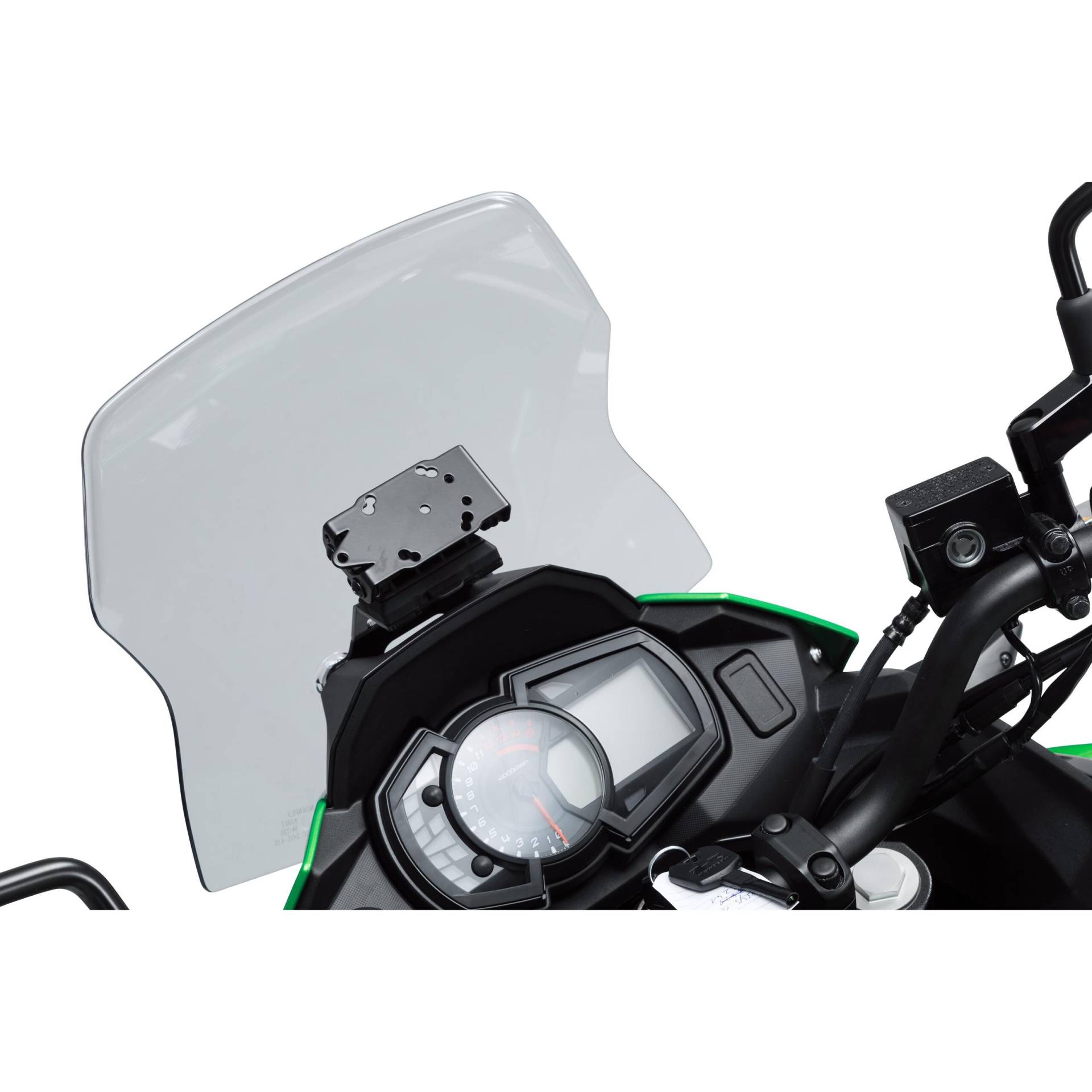 SW-MOTECH QUICK-LOCK Navi-Halter an Cockpit für Kawasaki Versys-X 300 von SW-MOTECH