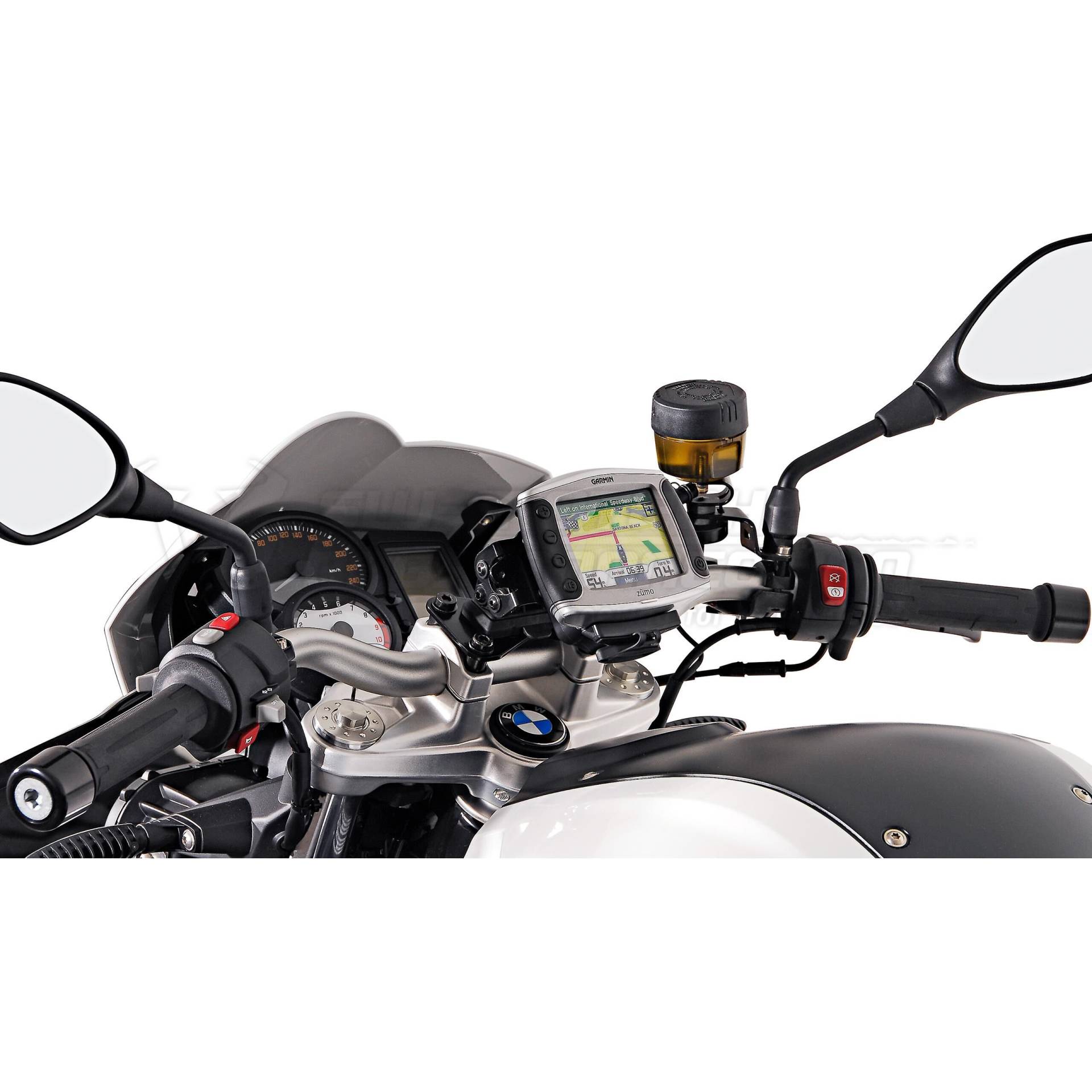 SW-MOTECH QUICK-LOCK Navi-Halter an Lenker für BMW F 800 R/GT, TR 650 von SW-MOTECH