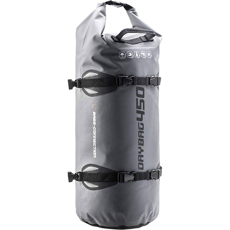 Wasserdichte Hecktasche Drybag 450, 45 Liter, grau/schwarz, wasserdicht von SW-Motech