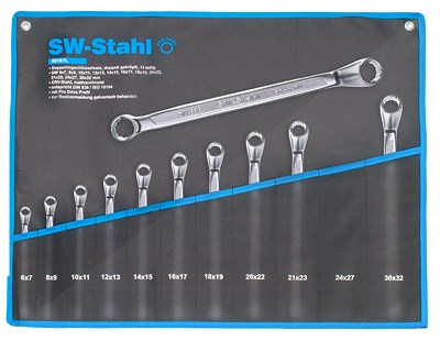 Sw Stahl Doppelringschlüsselsatz, 6-32 mm, gekröpft, 11-teilig [Hersteller-Nr. 00181L] von SW STAHL