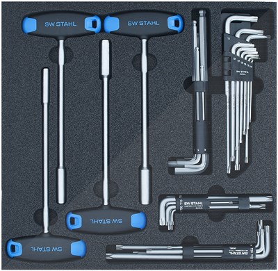 Sw Stahl Sortiment, Winkelschlüssel und T-Griff Schraubendreher, 28-tlg. [Hersteller-Nr. Z3023-5] von SW STAHL