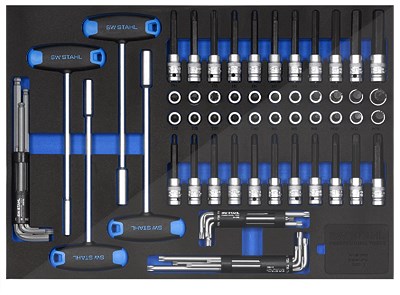 Sw Stahl Werkstattwagensortiment, Steckschlüssel 1/2“, 72-teilig [Hersteller-Nr. Z3011-11] von SW STAHL