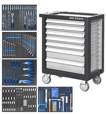 Sw Stahl Werkzeugwagen, bestückt, 347-teilig [Hersteller-Nr. Z3705] von SW STAHL