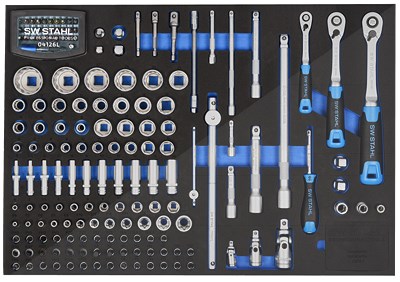 Sw Stahl Werkstattwagensortiment, Steckschlüssel 1/4“, 3/8“, 1/2“, 167tlg. [Hersteller-Nr. Z3011-1] von SW STAHL