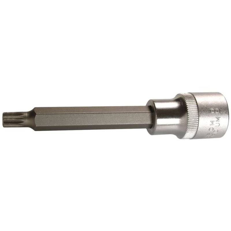 SW-Stahl 05200L Schraubendreheinsatz 1/2" Innenvielzahn M5 x 100 mm l langer Schrauberbit für metrische ISO-Gewinde I Schraubendreher-Einsatz von SW-Stahl