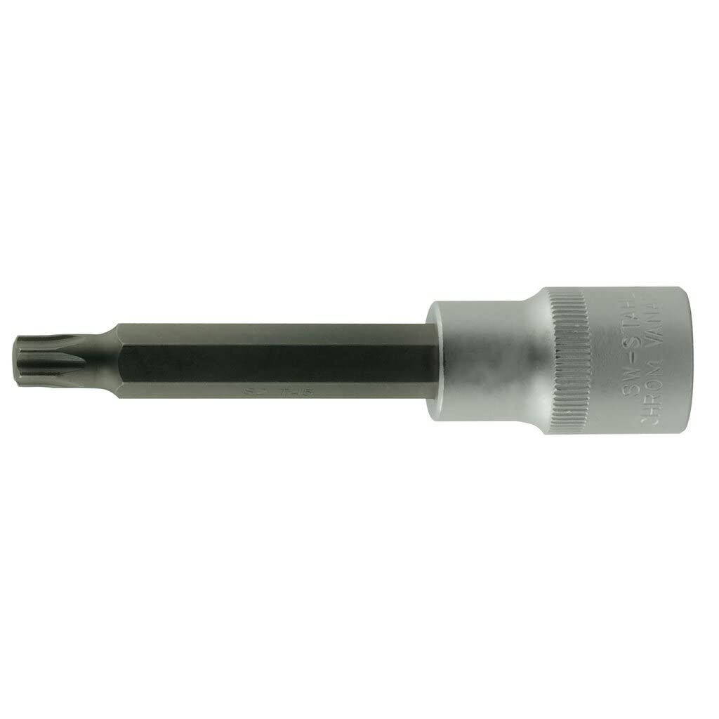 SW-Stahl 05396L Schraubendrehereinsatz, 1/2 I T-Profil I T60 x 140mm I Schraubendreher-Einsatz für Torx I Sechskant Einsatz von SW-Stahl