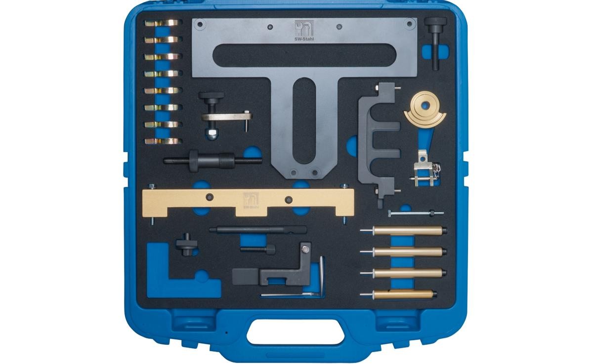 SW-Stahl Einstellwerkzeugsatz, Steuerzeiten BMW 26105L 119292,119190,119290 119291,0197M,119270,119302,119320,119350,115120,119293,119300,119340 von SW-Stahl
