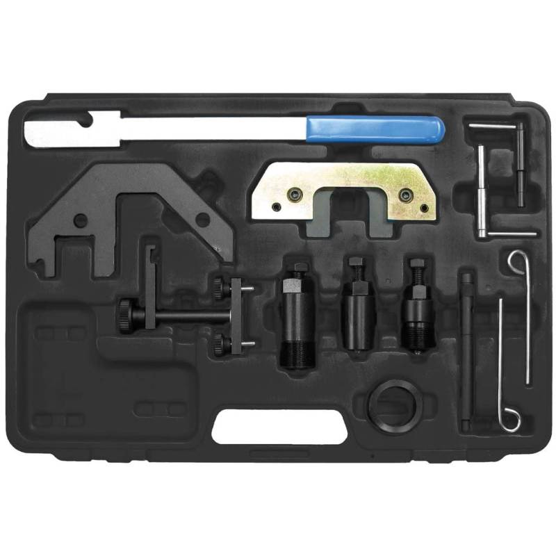 SW-Stahl 26104L Motor Einstellwerkzeug Satz I geeignet für Fahrzeuge von BMW I für Dieselmotoren M41, M47, M51 und M57 von SW-Stahl