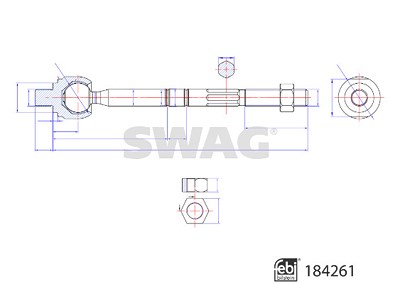 Swag Axialgelenk, Spurstange [Hersteller-Nr. 33109337] für Mercedes-Benz von SWAG