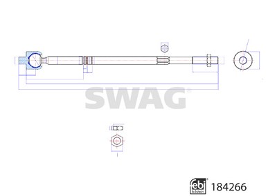 Swag Axialgelenk, Spurstange [Hersteller-Nr. 33109341] für VW, Audi, Skoda von SWAG