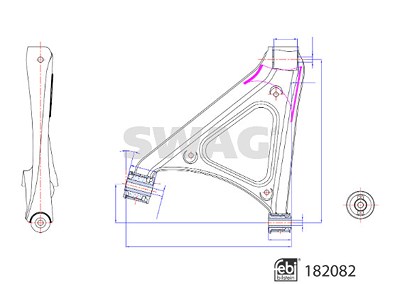 Swag Lenker, Radaufhängung [Hersteller-Nr. 33108504] für Audi, VW von SWAG