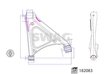 Swag Lenker, Radaufhängung [Hersteller-Nr. 33108505] für VW, Audi von SWAG