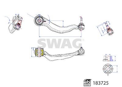 Swag Lenker, Radaufhängung [Hersteller-Nr. 33109169] für BMW von SWAG