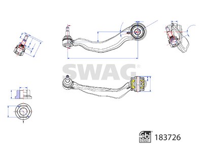 Swag Lenker, Radaufhängung [Hersteller-Nr. 33109170] für BMW von SWAG