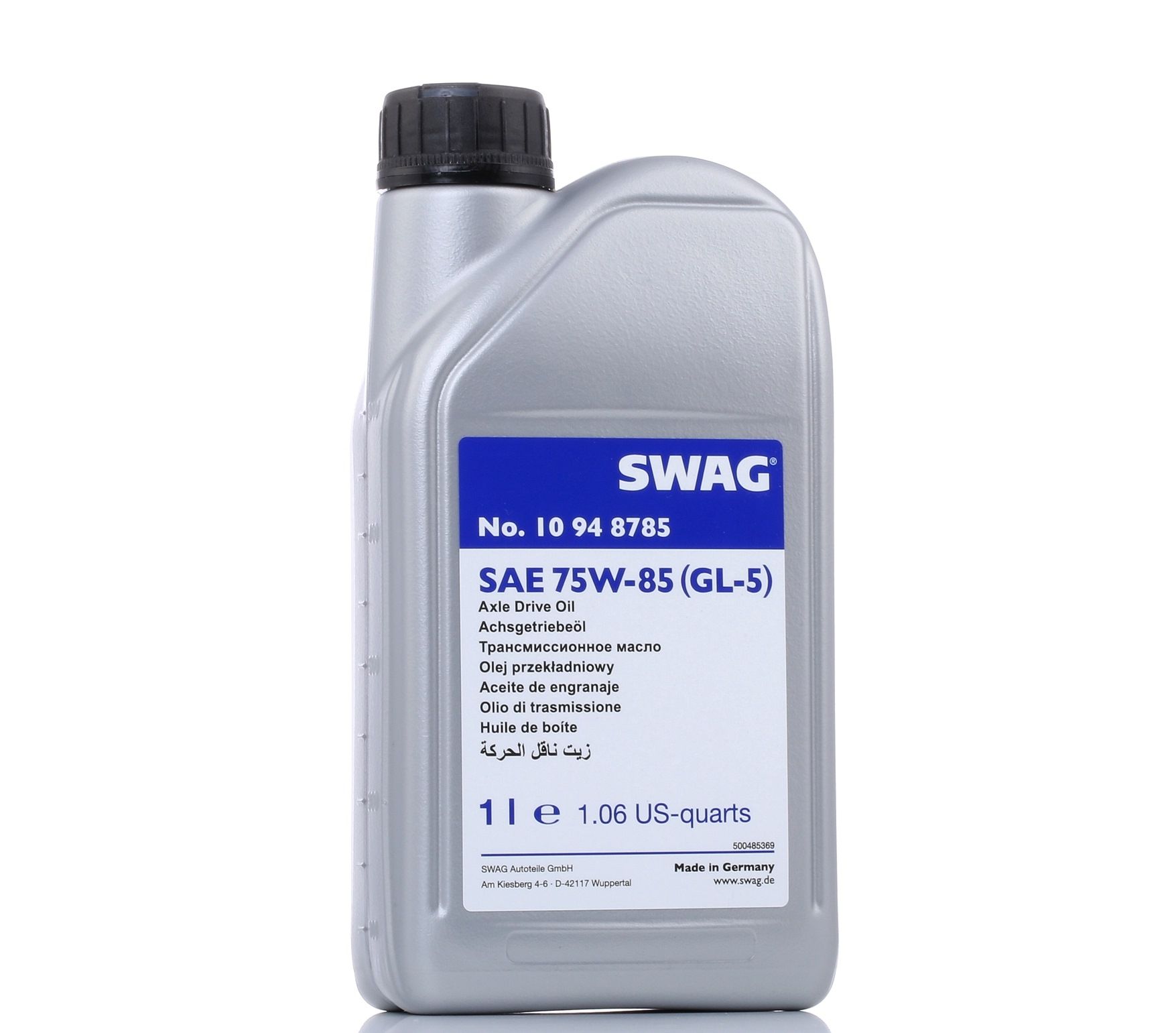 SWAG Achsgetriebeöl VW,AUDI,MERCEDES-BENZ 10 94 8785 G052145A1,G052145,00004320530 MB23972,G052145A1S1,G055190,0019891703,A0019893303,A0019898803 von SWAG