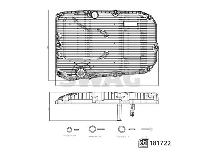 Swag Hydraulikfilter, Automatikgetriebe [Hersteller-Nr. 33108388] für Mercedes-Benz von SWAG