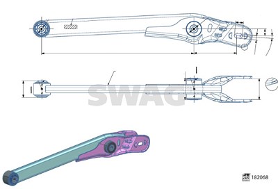 Swag Lenker, Radaufhängung [Hersteller-Nr. 33108493] für Alfa Romeo von SWAG