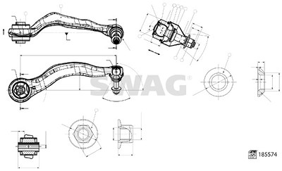 Swag Lenker, Radaufhängung [Hersteller-Nr. 33109981] für BMW von SWAG