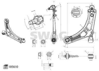 Swag Lenker, Radaufhängung [Hersteller-Nr. 33110006] für Citroën, Ds, Peugeot von SWAG