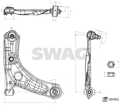 Swag Lenker, Radaufhängung [Hersteller-Nr. 33110143] für Citroën, Peugeot, Toyota von SWAG