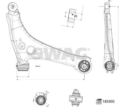 Swag Lenker, Radaufhängung [Hersteller-Nr. 33110146] für Mercedes-Benz von SWAG