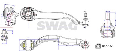 Swag Lenker, Radaufhängung [Hersteller-Nr. 33110534] für Mercedes-Benz von SWAG