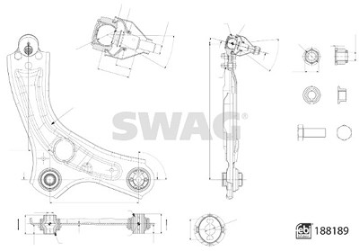 Swag Lenker, Radaufhängung [Hersteller-Nr. 33110580] für Nissan von SWAG