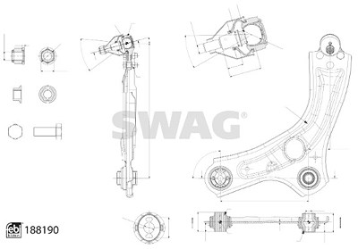 Swag Lenker, Radaufhängung [Hersteller-Nr. 33110581] für Nissan von SWAG