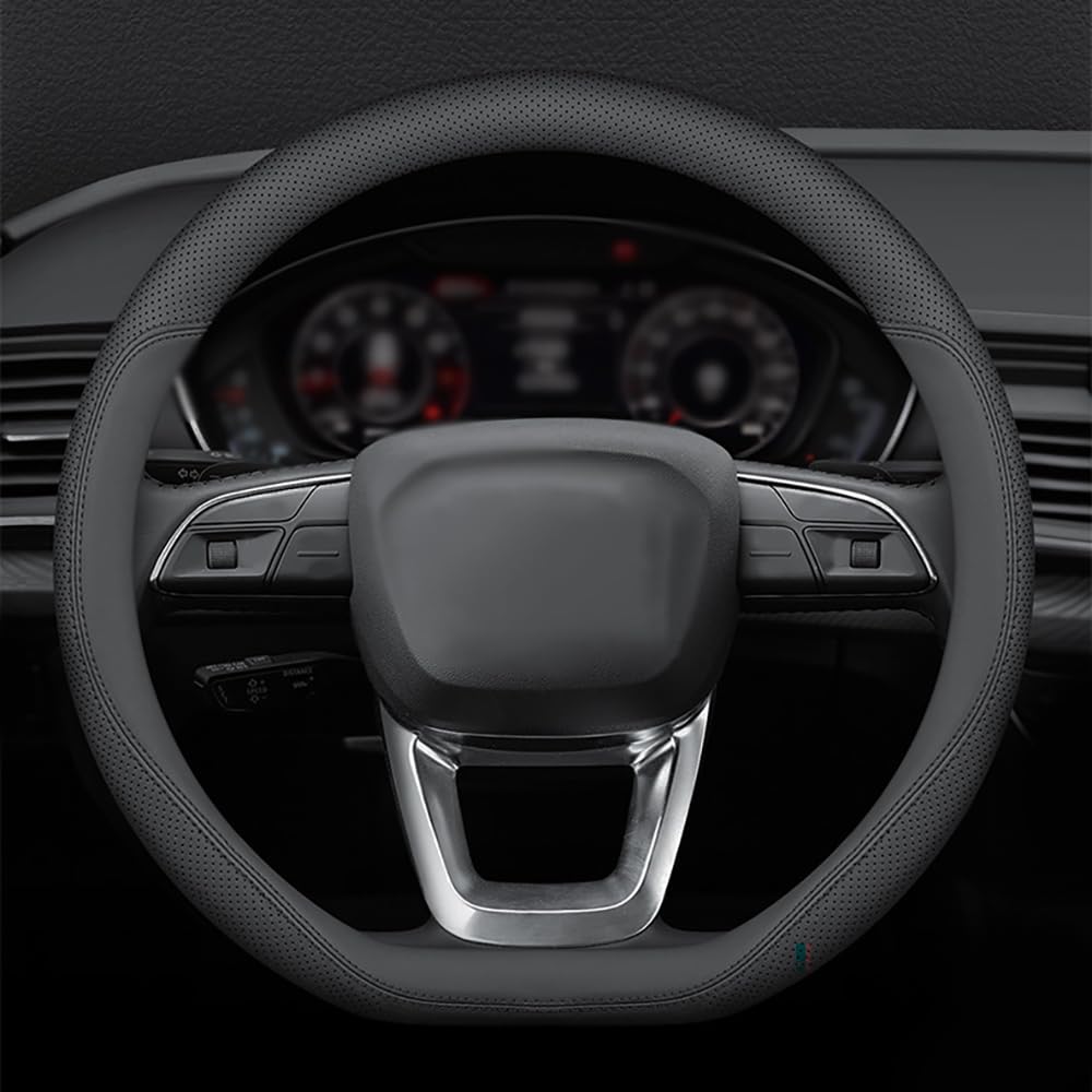 Auto Lenkradbezug Anti-Rutsch, für Audi SQ5 2013-2024, Anti Rutsch Lenkradschutz Autozubehör Innenraum, Auto Lenkradabdeckung,Style 2-Type D von SWAIM