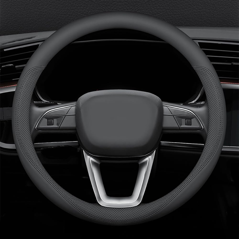 Auto Lenkradbezug Anti-Rutsch, für Hyundai Verna 2015-2024, Anti Rutsch Lenkradschutz Autozubehör Innenraum, Auto Lenkradabdeckung,Style 1-Type O von SWAIM