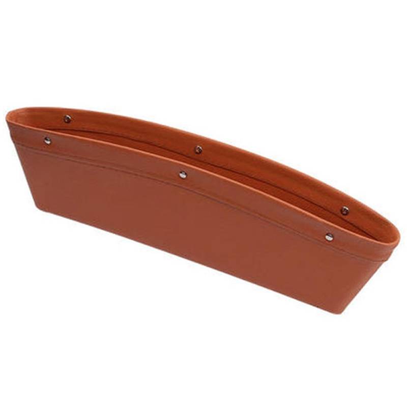 Autositzlückenfüller Organizer PU Leder Universal Autositzlücke Füllstoff 13.8x3.7x2.7in Innenautosorganisator für wichtige Telefonbrieftaschenkarte Brown braun von SWEETBIUTI