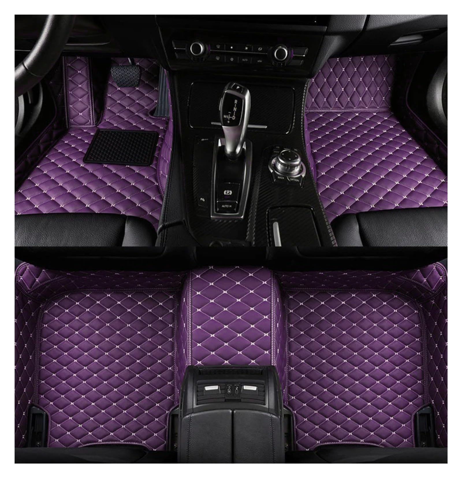 Autoteppiche Für Volvo Alle Modelle C30 C70 S40 S60 S80 S90 V40 V50 V60 V90 XC40 XC60 XC70 XC90 Innenausstattung Custom Auto-Fußmatten Fussmatten Auto(Purple) von SWEPER