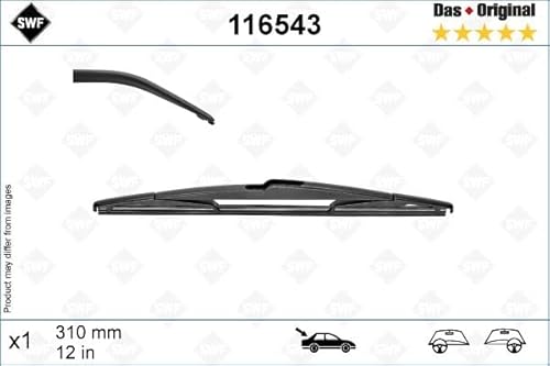 SWF 116543 Wischblatt SWF Das Original Wischblatt 116543 Ganzjährig beständig widerstandsfähig perfekte Passgenauigkeit konventionelles Wischblatt 310mm Hinten Beinhaltet: 1 Wischblatt von Valeo