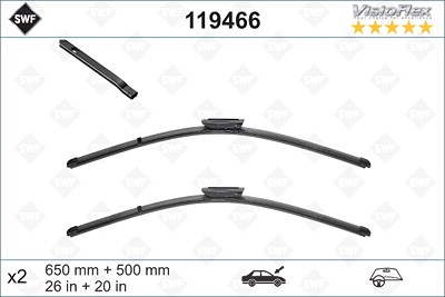 Swf Wischblatt [Hersteller-Nr. 119466] für Citroën, Opel, Peugeot, Toyota von SWF