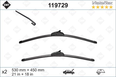 Swf Wischblatt [Hersteller-Nr. 119729] für VW, Audi von SWF