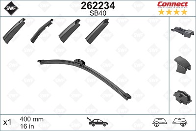 Swf Wischblatt [Hersteller-Nr. 262234] für Audi, BMW, Citroën, Fiat, Mercedes-Benz, Opel, Porsche, Seat, Skoda, Volvo, VW von SWF