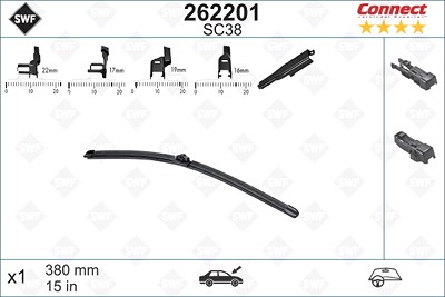 Swf Wischblatt [Hersteller-Nr. 262201] für Abarth, Audi, Fiat, Ford, Lancia, Nissan von SWF