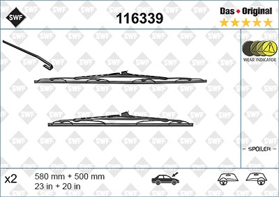 Swf Wischblatt [Hersteller-Nr. 116339] für BMW von SWF