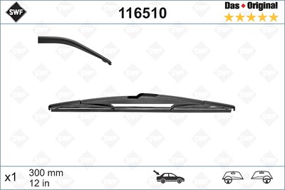 Swf Wischblatt [Hersteller-Nr. 116510] für Citroën, Dodge, Peugeot, Renault, Toyota von SWF