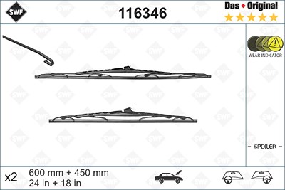 Swf Wischblatt [Hersteller-Nr. 116346] für Citroën, Renault von SWF