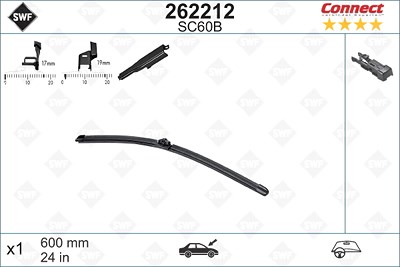 Swf Wischblatt [Hersteller-Nr. 262212] für Citroën, Ford, Mercedes-Benz, Opel, Peugeot von SWF