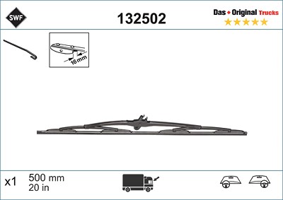 Swf Wischblatt [Hersteller-Nr. 132502] für Fiat, Opel, VW von SWF