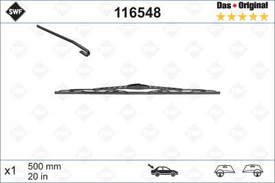 Swf Wischblatt [Hersteller-Nr. 116548] für Ford, Honda, Renault von SWF