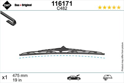 Swf Wischblatt [Hersteller-Nr. 116171] für Fiat, Seat, Skoda, VW von SWF