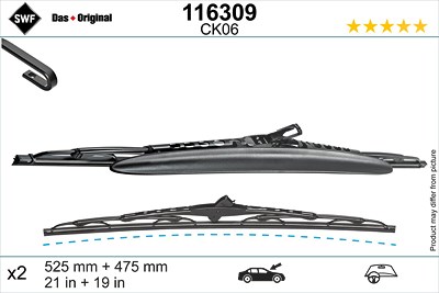 Swf Wischblatt [Hersteller-Nr. 116309] für Audi, Fiat, Seat, Skoda, VW von SWF