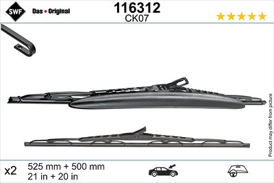 Swf Wischblatt [Hersteller-Nr. 116312] für Audi, BMW, Ford, Mitsubishi, Volvo von SWF