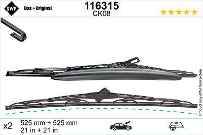 Swf Wischblatt [Hersteller-Nr. 116315] für Audi, Skoda, VW von SWF