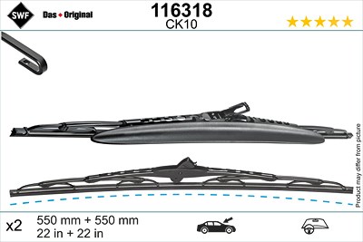 Swf Wischblatt [Hersteller-Nr. 116318] für Audi von SWF